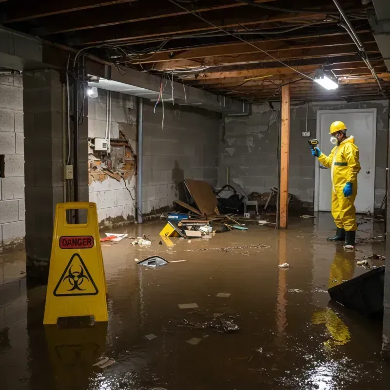 Flooded Basement Electrical Hazard in Bryan County, GA Property