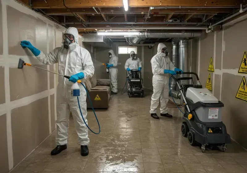 Basement Moisture Removal and Structural Drying process in Bryan County, GA